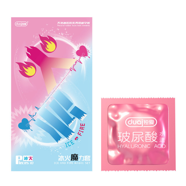 13174548.【保密发货】冰火魔力玻尿酸避孕套情趣套成人安全套冰感热感