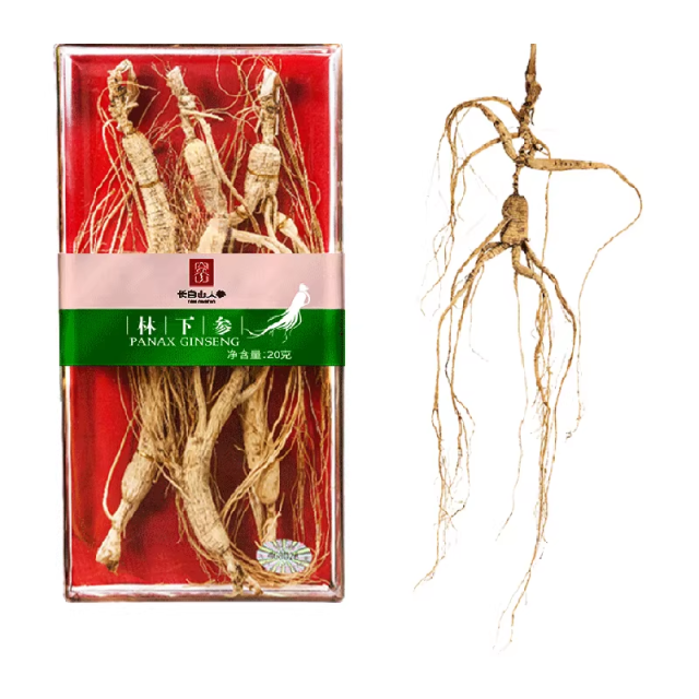 12427941.长白山人参林下参20g干参自用送人春节中秋节送父母送领导老师送礼煲汤泡酒炖粥打粉东北特产人参
