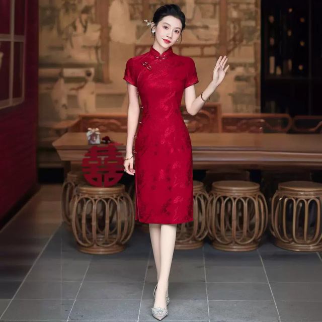 13268442.高档喜妈妈旗袍2026新款春秋婚宴礼服新中式国风高考妈妈款旗袍裙