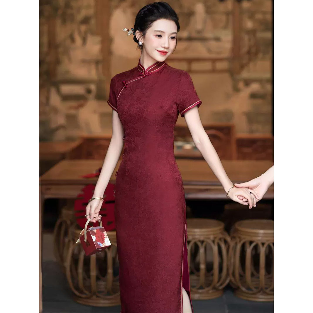 13269090.高端喜婆婆旗袍2026年新款夏季女改良新中式国风喜妈妈婚宴装礼服