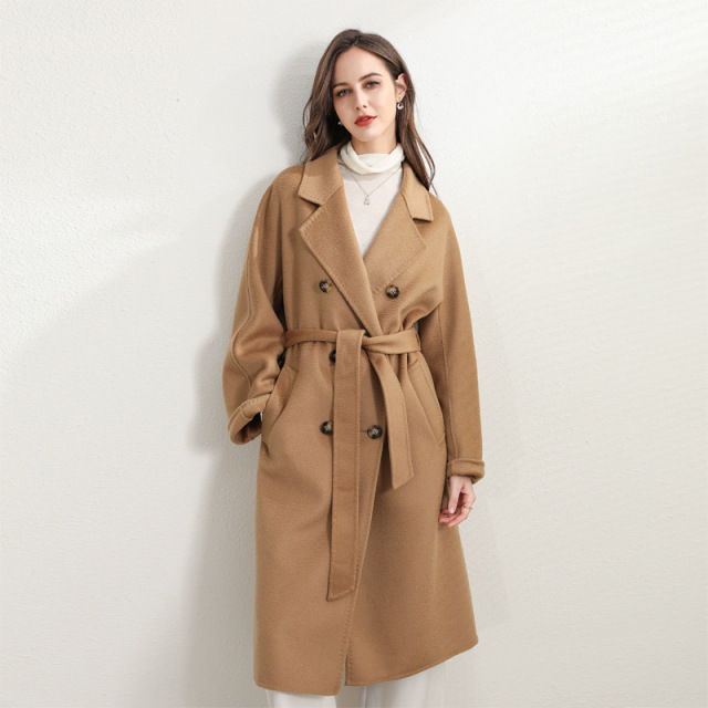 13695000.M家101801双面羊绒大衣女中长款2023新款原厂呢子外套