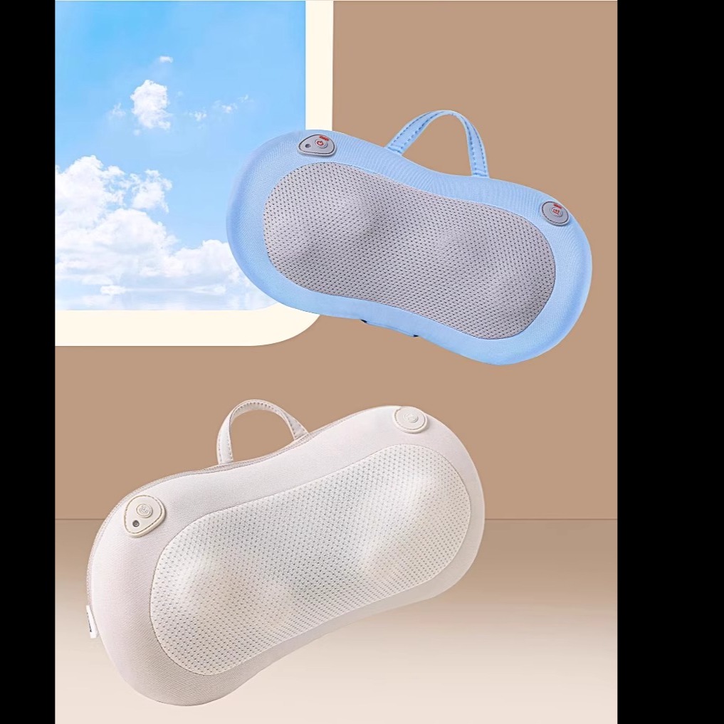 12887482.颈椎按摩器花生按摩枕腰部背部多功能颈部肩颈车载靠垫揉捏家用