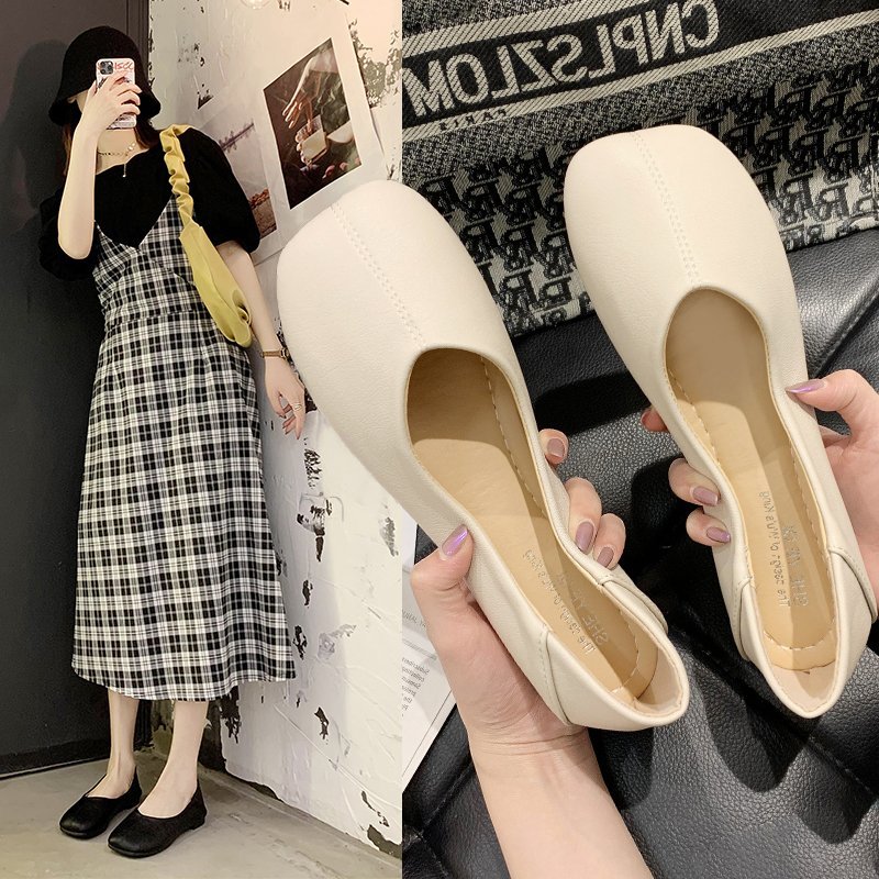 12388125.【亚莱芙】2026 新款 软皮方头平底鞋,多色可选 时尚舒适女单鞋