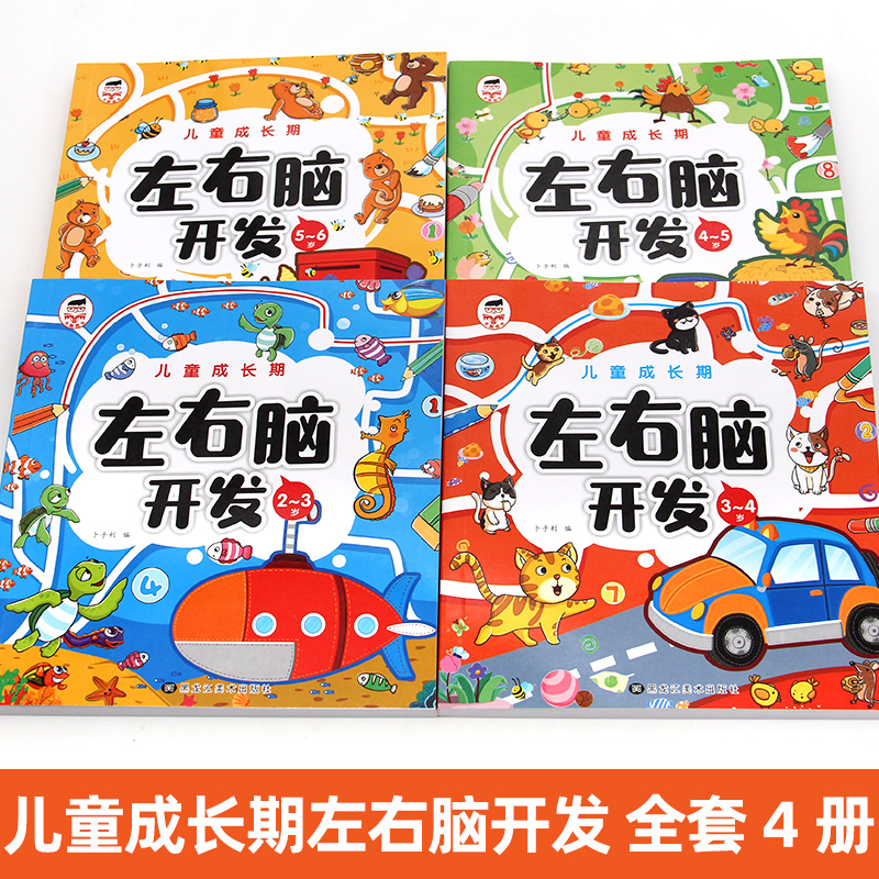 11975201.【1本】儿童左右脑智力开发益智游戏启蒙认知书籍幼儿园学前班基础逻辑力专注力训练幼小衔