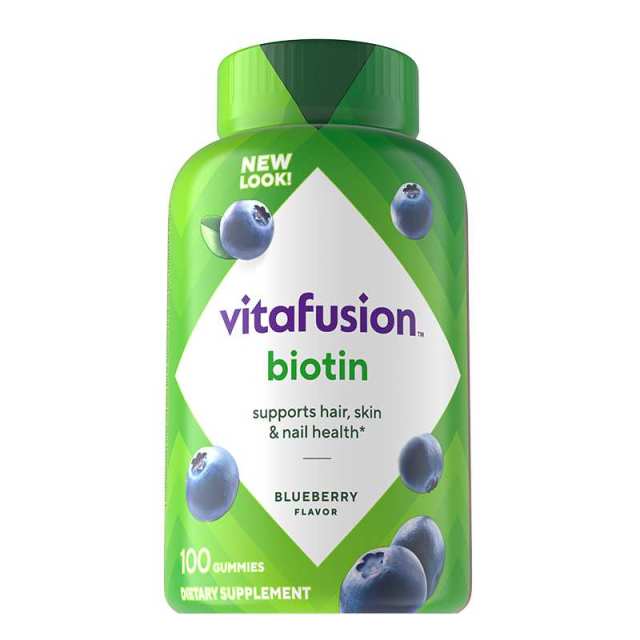 10772994.vitafusion生物素软糖biotin养发修复蓬发糖100粒 有效期至2027-02-28