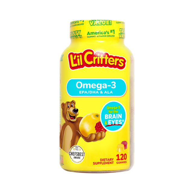 10776263.【直降】L'ilCritters丽贵DHA鱼油Omega 3软糖120粒 有效期至2026-12-30