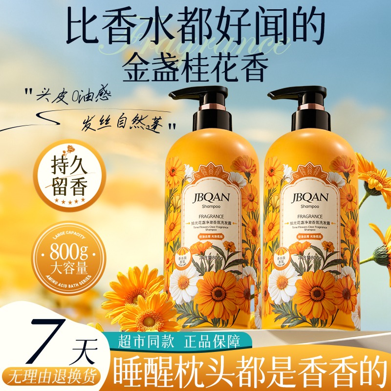 11803357.洁碧泉拾光花盏净澈香氛洗发露去屑柔顺留香800ml