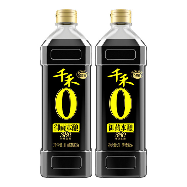 12697714.千禾御藏380天特级酱油1.17kg*2瓶