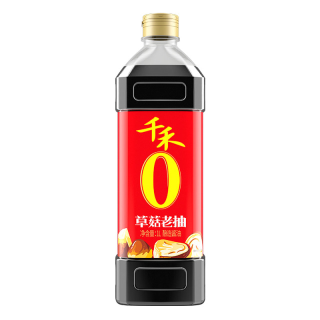 12697730.【上色红亮】千禾草菇老抽酿造零添加酱油1L