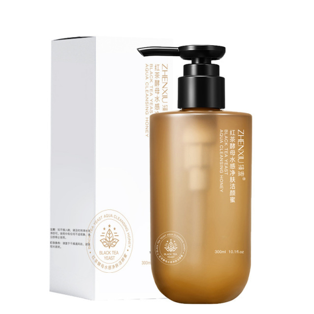 12739084.红茶酵母水感氨基酸洁颜蜜300ml/瓶深层清洁洗卸合一