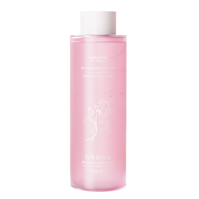 12742293.白玫瑰花水纯露湿敷水500ML/瓶提亮肤色改善暗沉温和