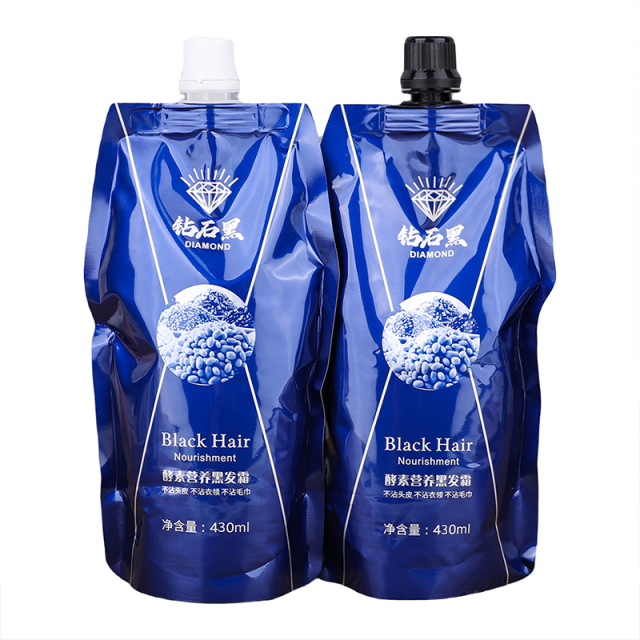 12767098.钻石黑黑油酵素营养黑发霜430ml/袋自然黑不沾头皮清水