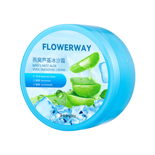 12774287.燕窝芦荟冰沙霜300g/盒晒后修护舒缓滋润芦荟凝胶面膜