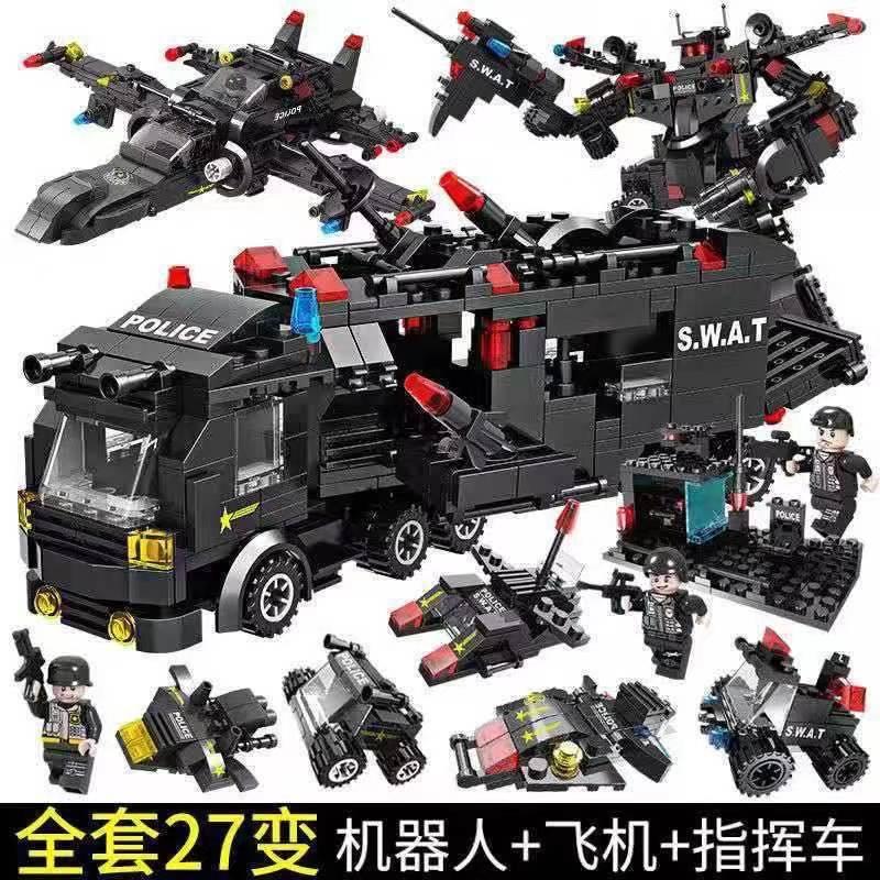 12166914.兼容乐高积木基地系列装甲车拼装玩具男孩子礼物