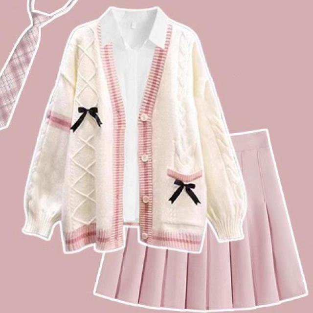 13322645.春季女装多巴胺绝美小裙穿搭制服蓝色连衣裙套装