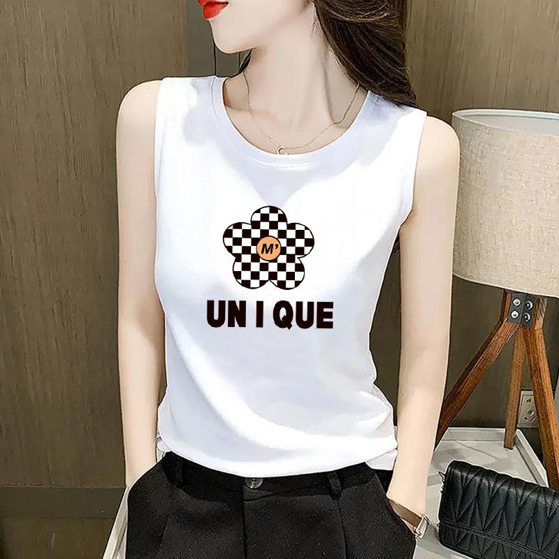 13322296.夏季休闲日韩休闲女装常规套头直筒型小背心穿搭必备