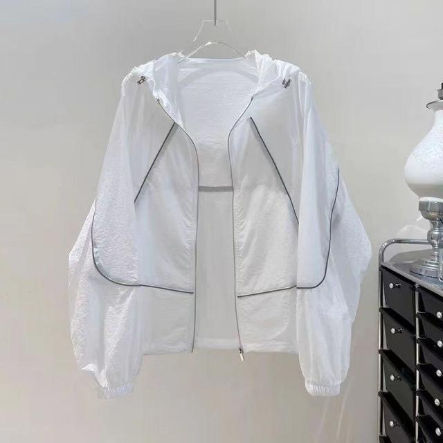 13322326.米舒熊  防晒衣女薄款开衫防晒外套夏季连帽防晒服小个子防紫外线