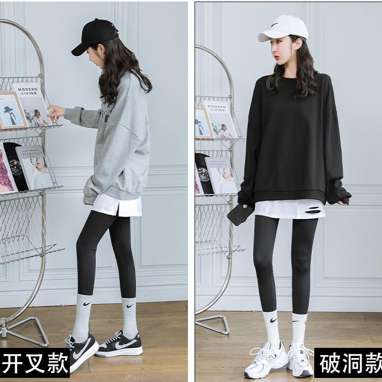 13322610.T恤打底内搭半截裙装饰假两件叠穿下摆遮屁股半身裙女