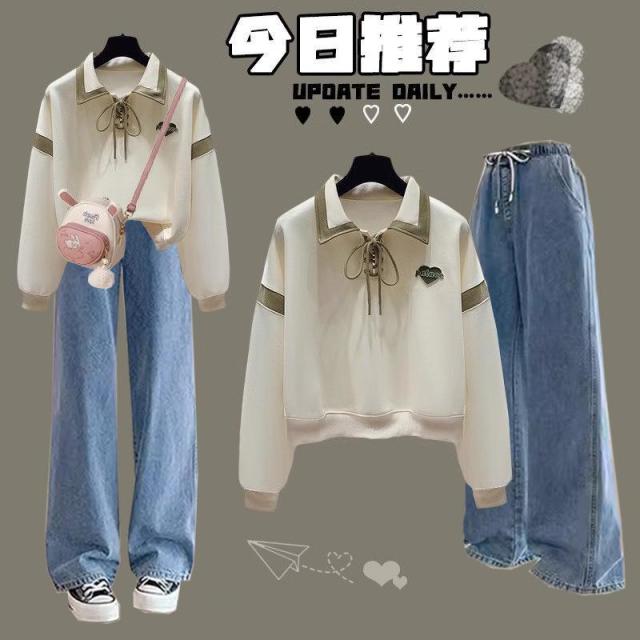13322413.青少年女装适合初中生穿的卫衣初中生春高中时尚百搭套装潮