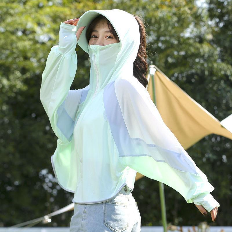 13322412.米舒熊  防晒衣冰丝女薄款防紫外线防晒外套户外骑行遮阳衣女披肩透气轻薄