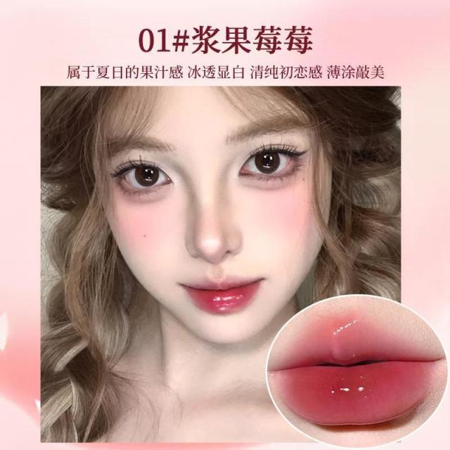 12382130.镜面唇釉水光色滋润保湿珠光不易掉色持久显白唇油唇彩口红
