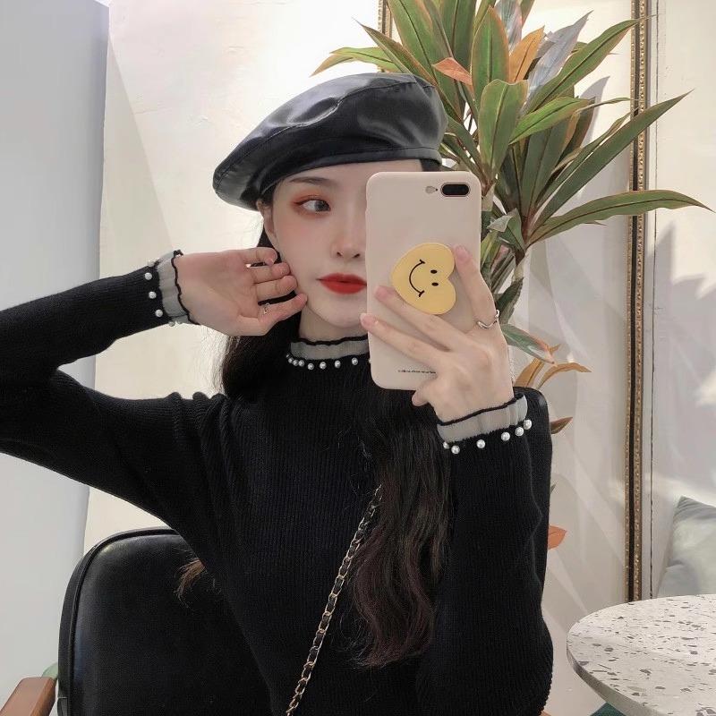 12890698.半高领打底针织衫女秋冬内搭设计感小众独特别致短款针织衫