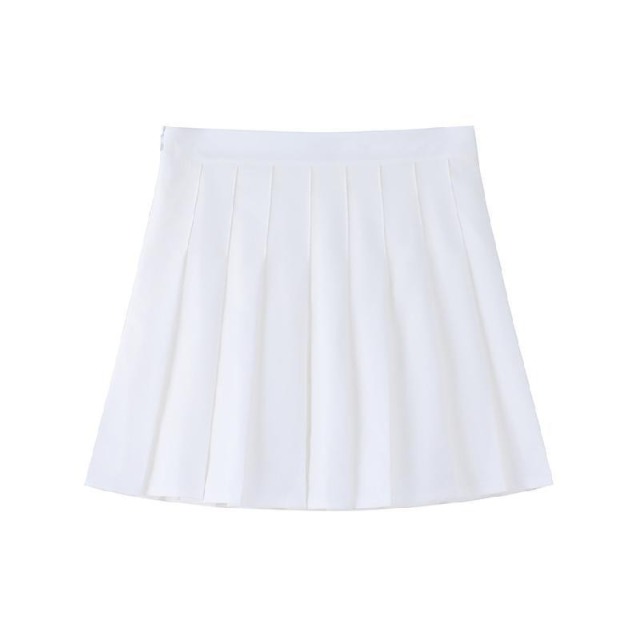 12889959.四季短裙女百褶裙JK制服裙子时尚半身裙(加长+裤+拉链+纽扣）