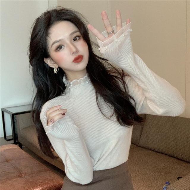 12890698.半高领打底针织衫女秋冬内搭设计感小众独特别致短款针织衫