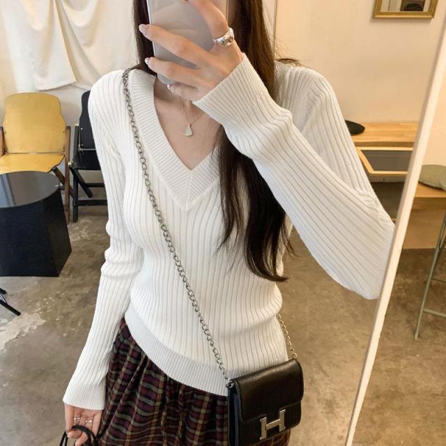 12890760.温柔风气质超好看抗条长袖内搭女秋冬修身毛衣