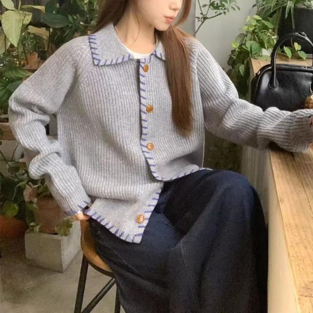 12892696.毛衣冬季宽松慵懒风复古小个子外搭开衫毛衣女款