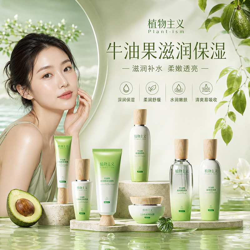 13159470.【下单立赠大米面膜 2 片】植物主义牛油果全新升级护肤系列洁面水乳霜温和补水长效保湿滋养肌肤多款规格随心挑选