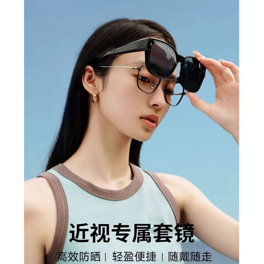 11712773.【近视专用!】偏光套镜开车防晒紫外线UV400同源品质