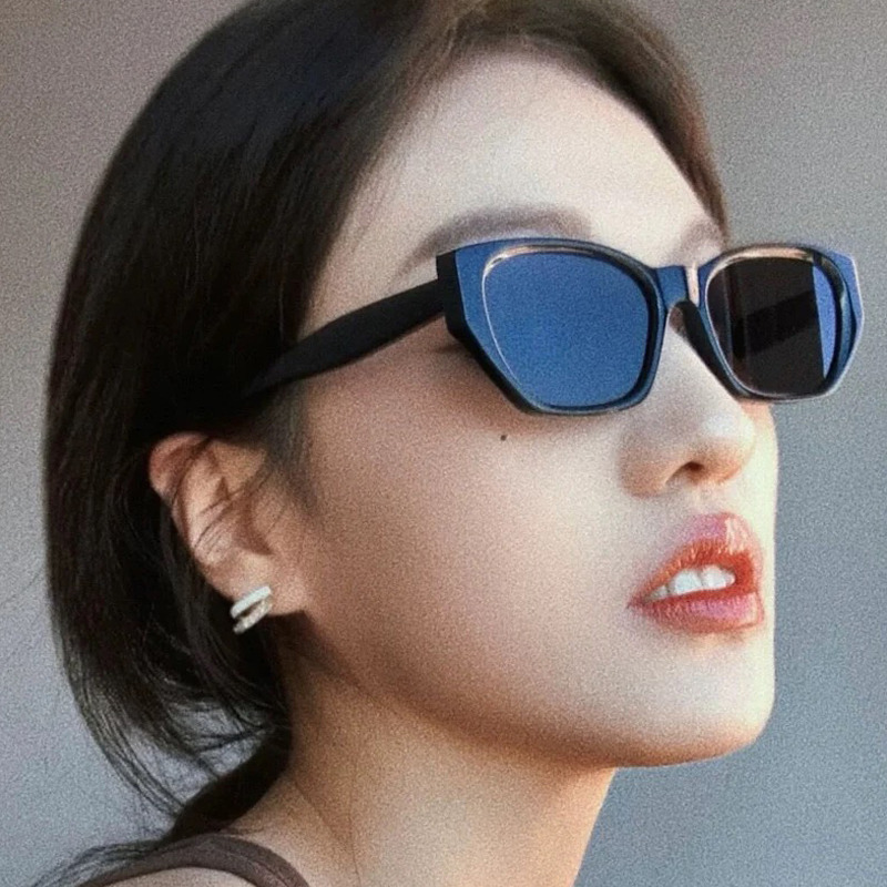 11730089.2025新款墨镜女复古猫眼窄框防紫外线太阳镜UV400高清尼龙镜片