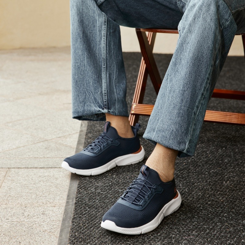 12458346.Skechers斯凯奇男鞋夏季运动鞋一脚蹬厚底缓震休闲鞋舒适健步鞋