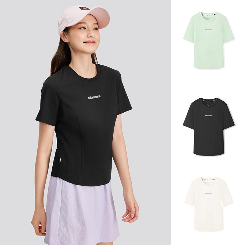 11709600.斯凯奇女士针织短袖T恤衫
