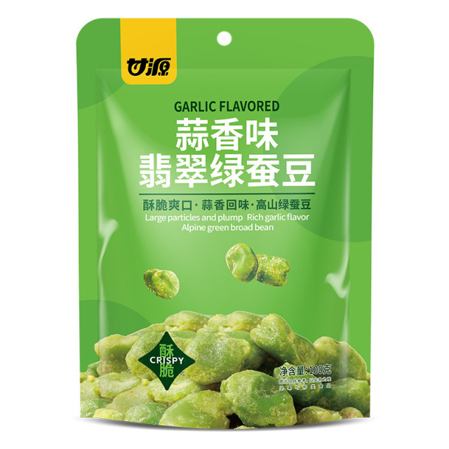 13369413.甘源蒜香味酥香味芥末味翡翠绿蚕豆100g