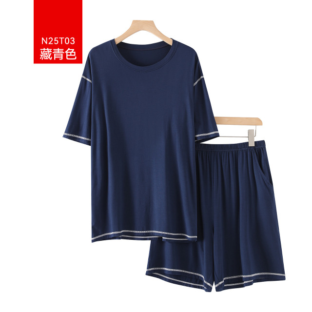 11705889.少宜睡衣套装家居服夏季男士莫代尔可外穿短袖居家宽松春秋新款可外出薄款大码亲肤休闲加大加肥基础柔软潮流