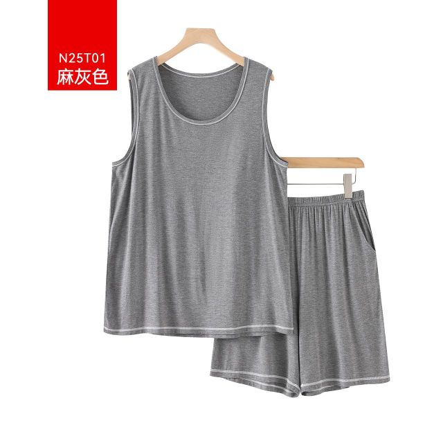 11705884.少宜睡衣套装家居服夏季男士莫代尔可外穿短裤居家宽松新款可外出薄款大码春秋亲肤休闲加大加肥基础柔软潮流