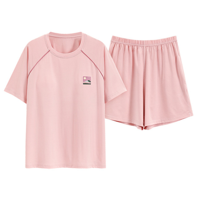 11906869.少宜睡衣套装家居服夏季莫代尔薄款短袖情侣新款可外穿可外出大码居家春秋亲肤休闲加大加肥基础宽松柔软潮流长袖短裤长裤