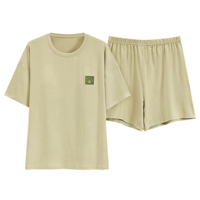 11756407.少宜睡衣套装家居服夏季莫代尔可外穿薄款短袖情侣新款可外出大码居家春秋亲肤休闲加大加肥基础宽松柔软潮流