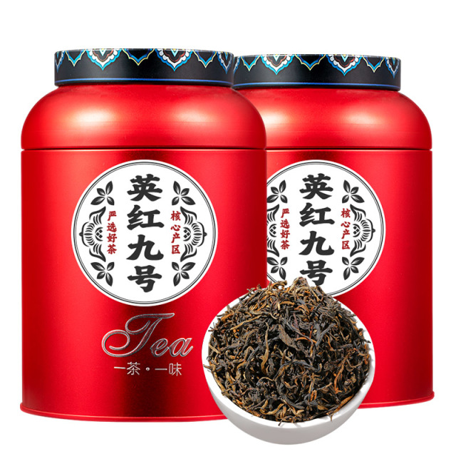12956605.小茶日记 英红九号英德红茶2025新茶叶 凤庆滇红杭州九曲红梅罐装自己喝送礼配礼袋500g