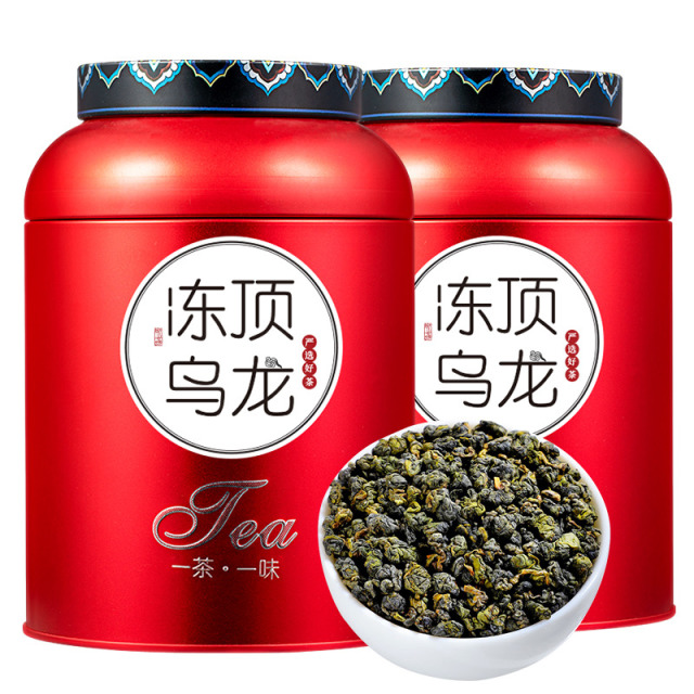 12967427.小茶日记 茶叶乌龙茶冻顶乌龙茶500g 2025新茶台式高山浓香型礼罐装自己喝配礼袋