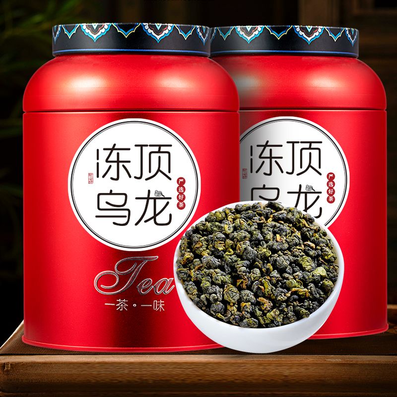 12967427.小茶日记      茶叶乌龙茶冻顶乌龙茶500g 2025新茶台式高山浓香型礼罐装自己喝配礼袋