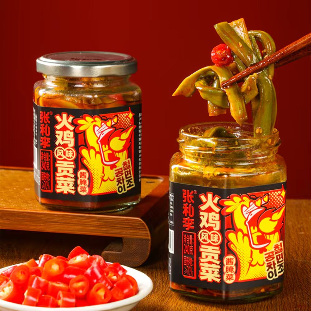 12884547.【新品】张和李火鸡风味贡菜240g嘎嘣脆下饭神器