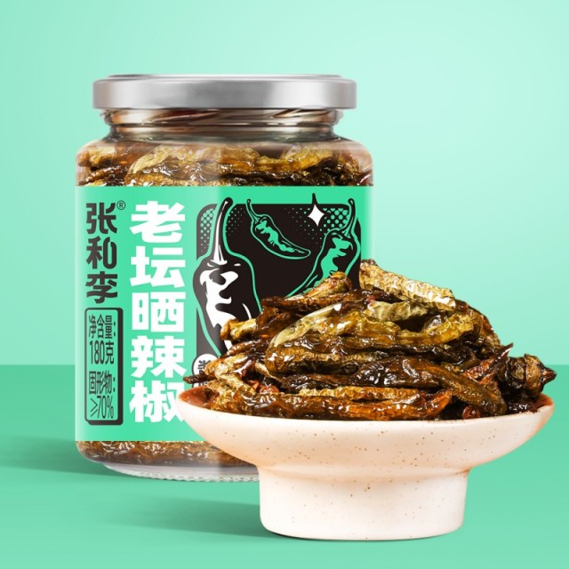 12746309.【上新】张和李老坛晒辣椒180g湖南特产特色下饭菜