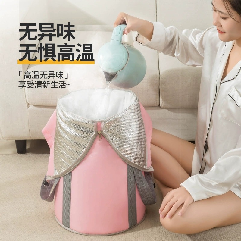 12707589.多功能旅行携便式泡脚袋养生过膝泡脚桶保温桶