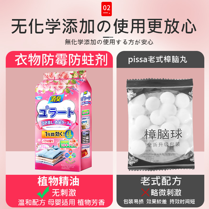 13174484.（告别潮季到手240小包）樟脑丸衣柜防霉防虫防潮除味驱虫防蟑螂家用无毒款香包花香防蛀球