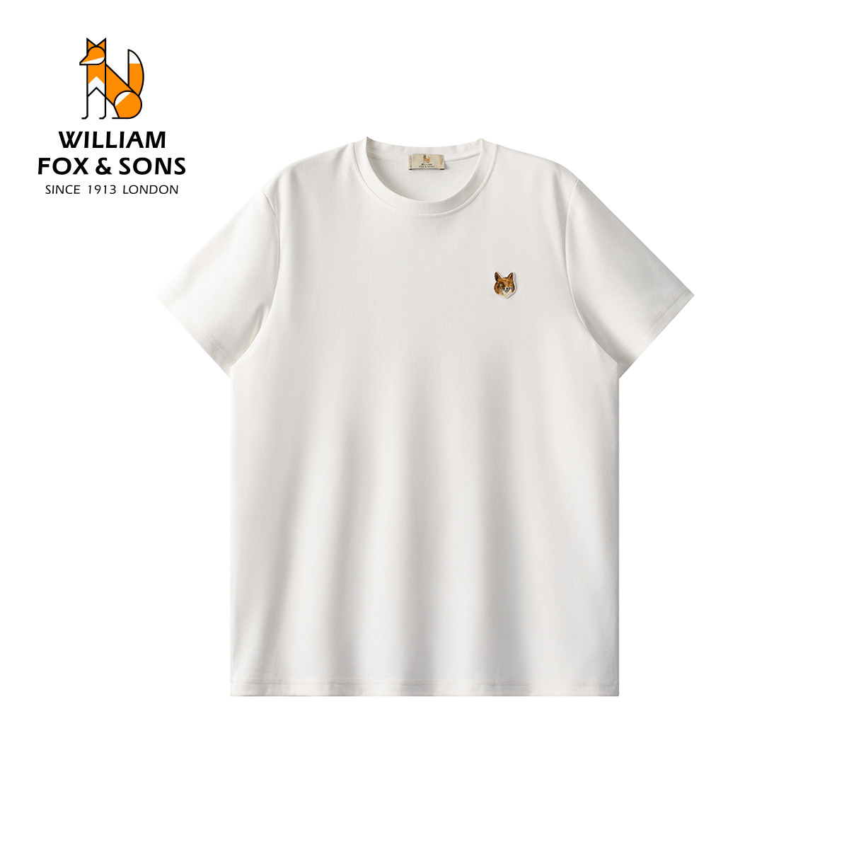 13376420.WILLIAM FOX&SONS 英国小狐狸 夏季杜邦凉感5A抗菌速干纯色打底短袖T恤男女