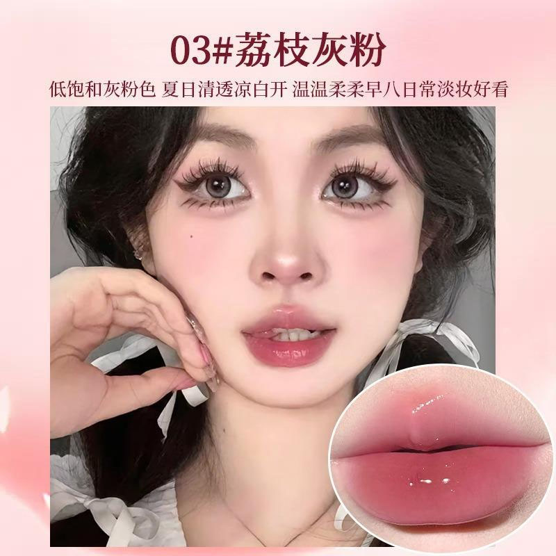12382130.镜面唇釉水光色滋润保湿珠光不易掉色持久显白唇油唇彩口红
