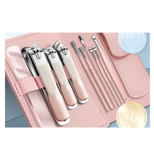 12388539.指甲刀套装家用指甲剪指甲钳女士渐变粉工具